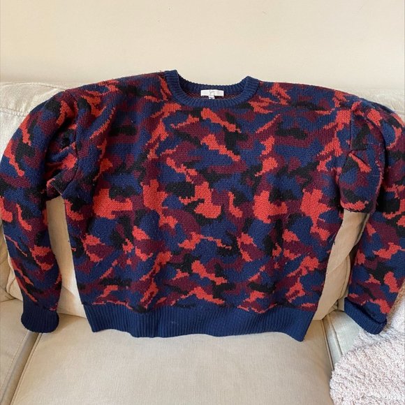 JOIE Brycen Camo Sweater Size M - Picture 3 of 6